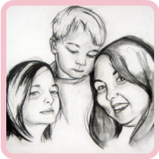 hand drawn Children's and Pet's portraits
